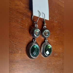 Women's Elegant Green Dangling Earrings